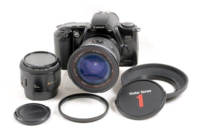 Lot 1057 - Canon Kiss (EOS500) SLR with 50mm & 19-35mm Lenses.