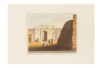 Lot 188 - FIVE HAND COLOURED AQUATINTS AFTER LIEUTENANT JAMES HUNTER, SCENES OF BANGALORE AND OSAR