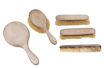 Lot 228 - A mixed group of sterling silver dressing table items