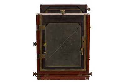 Lot 73 - A Manistre & Robbins Co. Whole Plate Mahogany & Brass Tailboard Camera