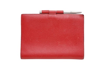 Lot 46 - Hermes Red Epsom Agenda Cover And Silver Pen