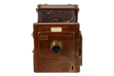 Lot 68 - A Perken, Son & Rayment Half Plate Mahogany & Brass Tailboard Camera