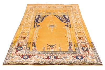 Lot 90 - AN  EXTREMELY FINE ANTIQUE BURSA PRAYER RUG, TURKEY