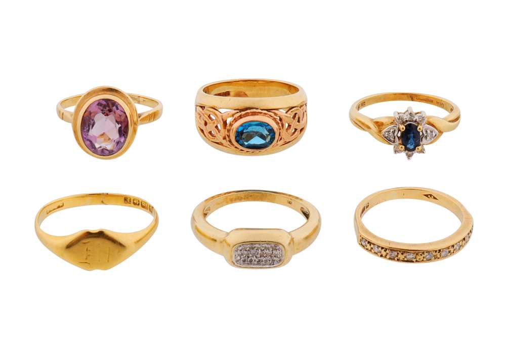 Lot 22 - A COLLECTION OF SIX RINGS