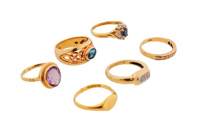 Lot 22 - A COLLECTION OF SIX RINGS