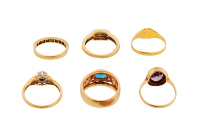 Lot 22 - A COLLECTION OF SIX RINGS