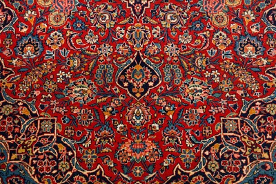 Lot 96 - A PAIR OF VERY FINE KASHAN RUGS, CENTRAL PERSIA