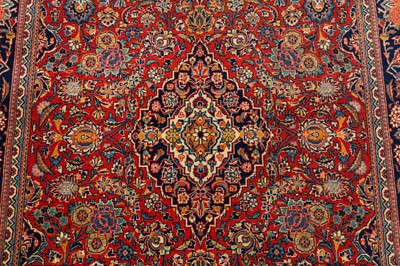 Lot 96 - A PAIR OF VERY FINE KASHAN RUGS, CENTRAL PERSIA