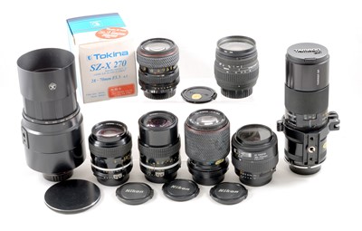 Lot 1075 - A Good Group of Nikon & Nikon Fit Lenses.
