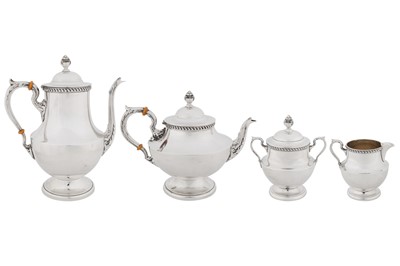 Lot A mid-20th century American sterling silver four-piece tea and coffee service, Taunton, Massachusetts circa 1960 by Poole