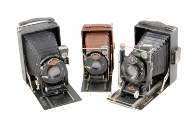Lot 1109 - Group of Three Agfa Folding Plate Cameras, inc Brown Standard.