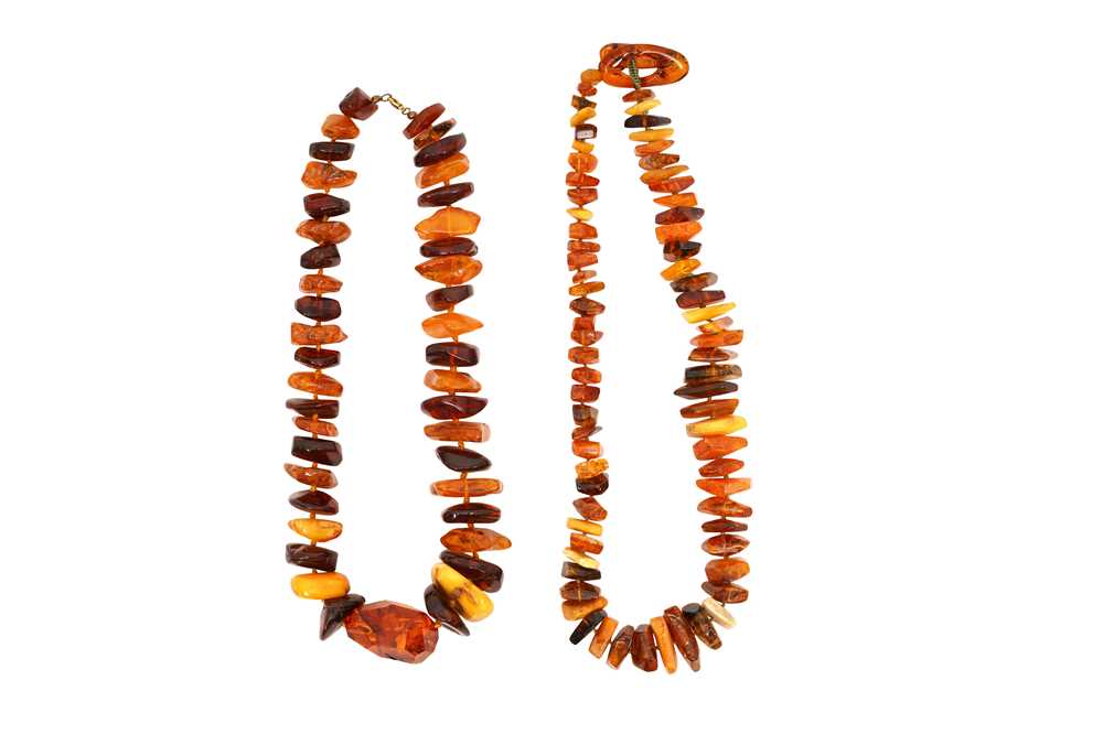 Lot 55 - TWO AMBER NECKLACES