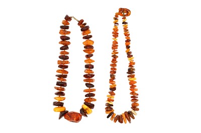 Lot 55 - TWO AMBER NECKLACES