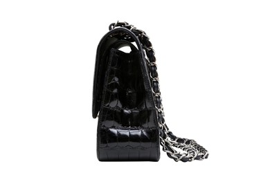 Lot 424 - λ Chanel Black Alligator Jumbo Classic Double Flap Bag