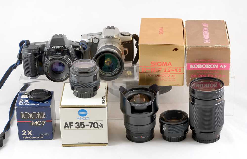 Lot 1035 - An Extensive Minolta AF Film Camera Outfit.