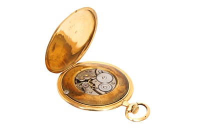 Lot 77 - MOVADO OPEN FACED POCKET WATCH - 18K GOLD