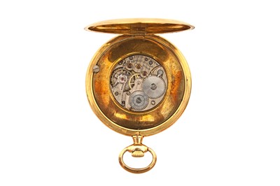 Lot 77 - MOVADO OPEN FACED POCKET WATCH - 18K GOLD