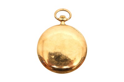 Lot 77 - MOVADO OPEN FACED POCKET WATCH - 18K GOLD