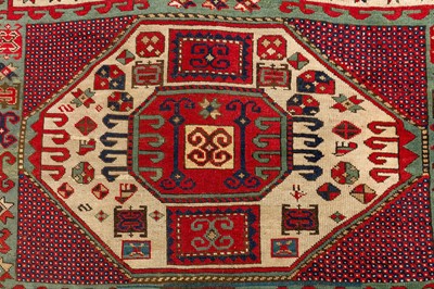 Lot 106 - AN ANTIQUE KAZAK KARACHOPF RUG, SOUTH CAUCASUS