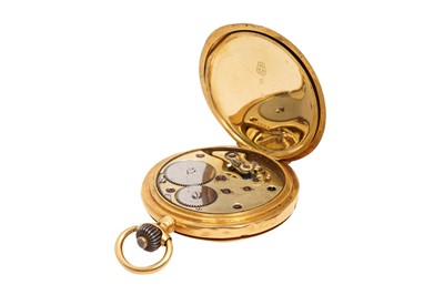 Lot 83 - E .SENN - BALE & PARIS, FULL HUNTER POCKET WATCH - 18K GOLD