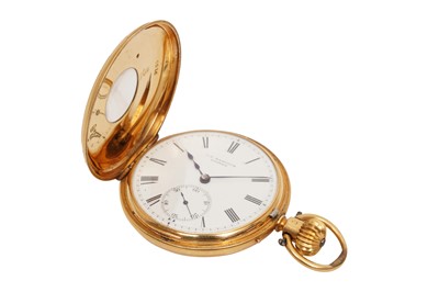 Lot 85 - THREE HALF HUNTER FOB WATCHES - 18K GOLD