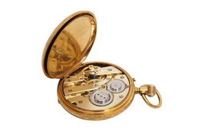 Lot 85 - THREE HALF HUNTER FOB WATCHES - 18K GOLD