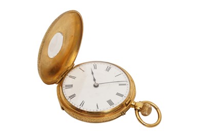 Lot 85 - THREE HALF HUNTER FOB WATCHES - 18K GOLD