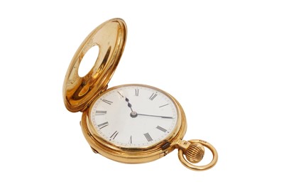 Lot 85 - THREE HALF HUNTER FOB WATCHES - 18K GOLD