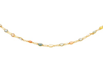 Lot 499 - A MULTI-COLOURED SAPPHIRE NECKLACE