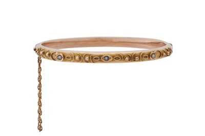 Lot 329 - A SEED PEARL BANGLE, CIRCA 1889