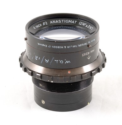 Lot An Uncommon Ex-WD TT&H 4 inch f2 Anastigmat (2 1/4" x 2 1/4") Lens.