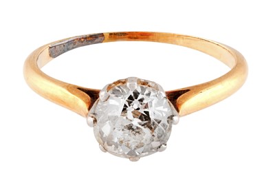 Lot 315 - A SINGLE-STONE DIAMOND RING