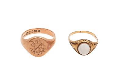 Lot 43 - TWO RINGS AND A BRACELET