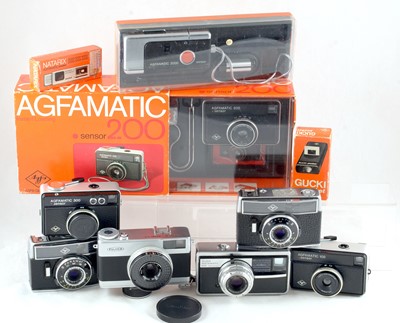 Lot 1029 - A Fujica Rapid D1 Clockwork Drive Half Frame Camera, Plus Agfa & Others.