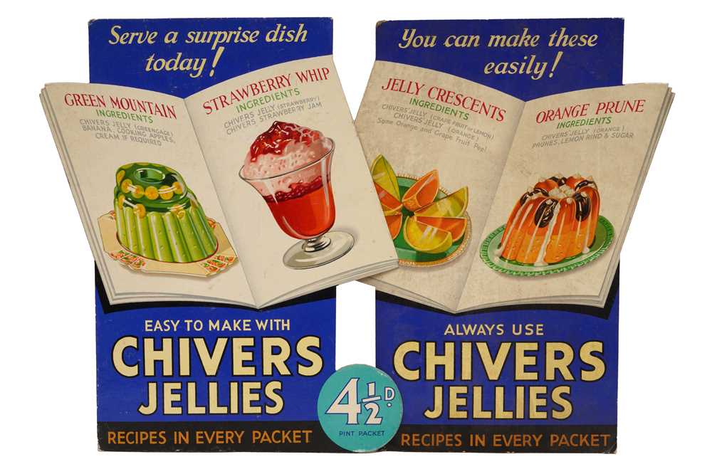 Lot 286 - A CHIVERS JELLIES ADVERTISING COUNTER DISPLAY CARD STAND