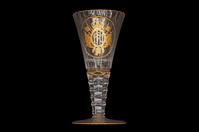 Lot 175 - A SILESIAN WINE GLASS FROM THE KING FREDERICK THE GREAT GLASS TABLE SERVICE CIRCA 1910