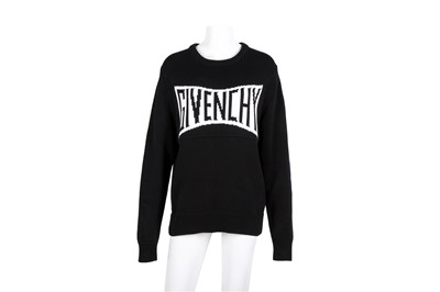 Lot 360 - Givenchy Black Logo Knit Sweater - Size M