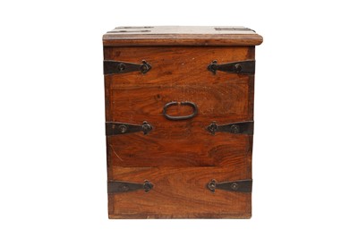 Lot 278 - AN INDIAN SHEESHAM WOOD TRUNK, LATE 20TH 20TH CENTURY