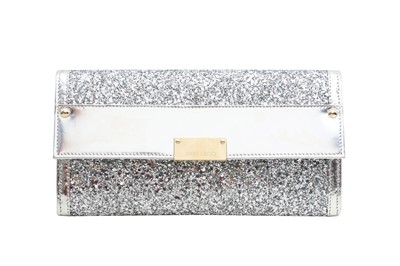 Lot 352 - Jimmy Choo Silver Glitter Reese Clutch