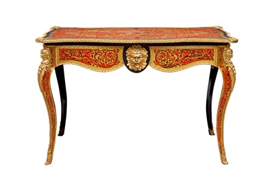 Lot 125 - A FRENCH BOULLEWORK TORTOISESHELL AND BRASS TABLE, 19TH CENTURY