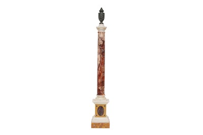 Lot 95 - A GRAND TOUR CLASSICAL DORIC MARBLE COLUMN, 19TH CENTURY