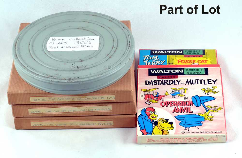 Lot 1099 - 9.5mm Cine Film Collection, The Cabinet of Dr Caligari, Steam Trains, etc