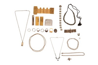 Lot 56 - A GROUP OF JEWELLERY AND DESK FINDINGS