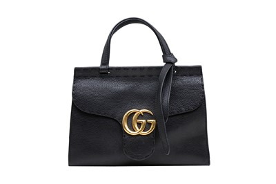 Lot 288 - Gucci Black GG Marmont Top Handle 2Way Bag