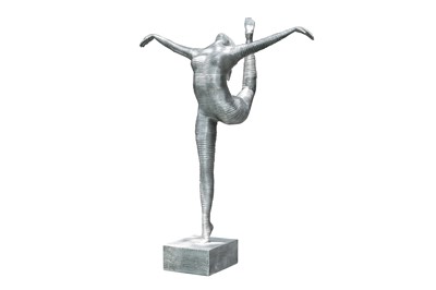 Lot 82 - A LARGE CONTEMPORARY ALUMINIUM SCULTPURE OF A BALLET DANCER