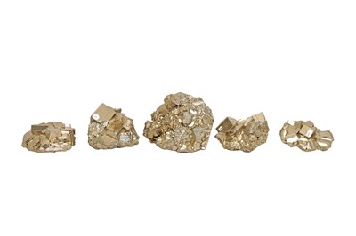 Lot 465 - A GROUP OF PYRITE (FOOL'S GOLD) CLUSTERS