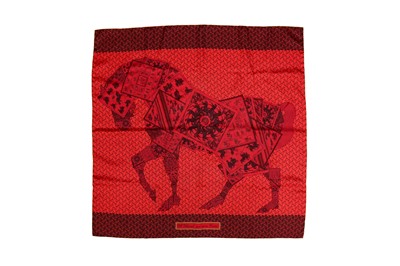 Lot 44 - Hermes 'A Cheval Sur Mon Carre' Silk Scarf 90