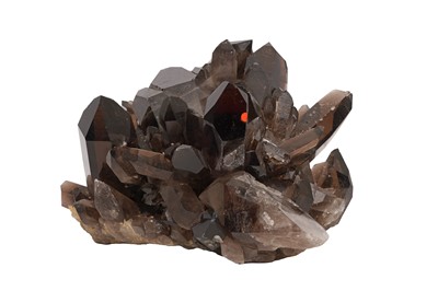 Lot 60 - A LARGE SMOKY QUARTZ CLUSTER