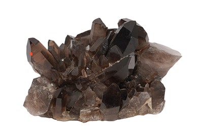 Lot 465 - A LARGE SMOKY QUARTZ CLUSTER