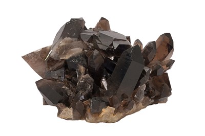 Lot 60 - A LARGE SMOKY QUARTZ CLUSTER